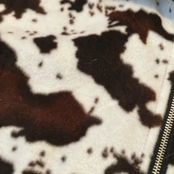 Cow Print Quarter Zip - Picture 2 of 4